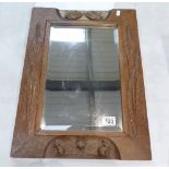 Oak framed mirror