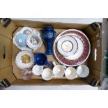 A mixed collection of ceramic items to include, Solian hand decorated dinner plates,