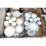A large collection of unbranded floral decorated teaware together with similar Colclough part