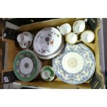 A mixed collection of items to include Royal Worcester gilt decorated cabinet plates,