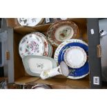 A mixed selection of decorative plates to include Adams, Wheeldon ware,