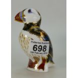 Royal Crown Derby Puffin paperweight (gold stopper) (boxed)