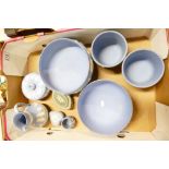 A mixed collection of Wedgwood jasperware items to include large footed bowls, planters,