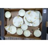 A collection of Crown Staffordshire hand finished floral decorated tea ware to include cups,