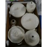 A collection of Wedgwood Creamware items to include lampbases,