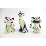 Lorna Bailey set of 3 cats.