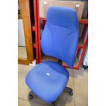 Blue office chair