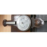 Oak framed Hallett of Warrington banjo barometer
