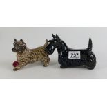 Beswick Cairn Terrier with ball 1055 and Beswick black Scottish terrier (2)