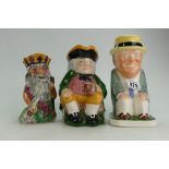 Copeland Toby jug together with similar unbranded item and Shorter and Son Father Neptune Toby jug