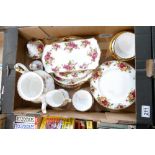 A good collection of Royal Albert Old Country Roses items to include teapot, cream jug, sugar bowl,