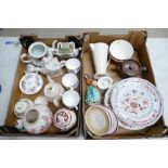 Mixed collections of ceramic items to include, Masons ginger jars, Wedgwood Hathaway powder box,