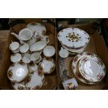 A large collection of Royal Albert Old Country Rose dinner ware (mostly 2nds) to include - tea set,