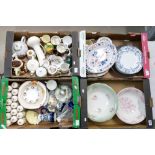 A mixed collection of items to include Blakemey large bowls, decorative plates, spice jars,