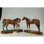 Royal Doulton Bois Rousell racehorse and First Born,