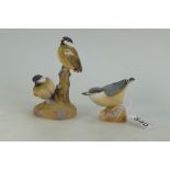 Royal Worcester model of a pair Coaltits and a Nuthatch (2)