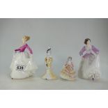 Royal Doulton lady figure Lisa (seconds), Ashley (seconds),