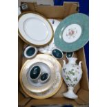 MIxed collection of ceramic items to include, Jewelled Minton decorative wall plates,