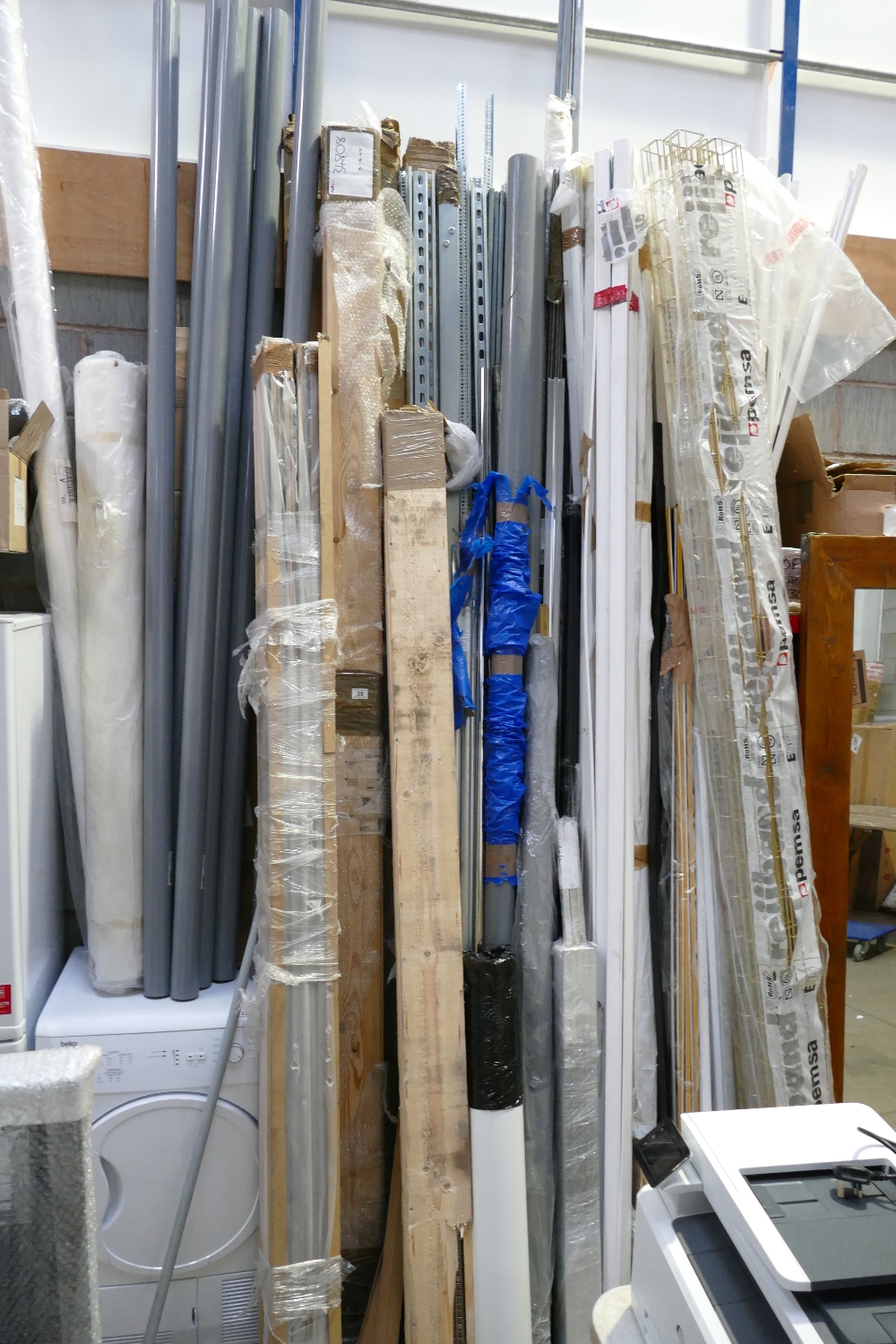 A very large collection of sizeable items to include - metal rails, springs,