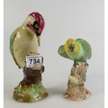 Beswick Green woodpecker 1218 and Parakeet 930 (2)