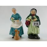 Royal Doulton character figure Sairey Gamp HN2100 and The Favourite HN2748 (2)