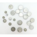 Group of mainly pre 1946 UK .500 silver coins (182.1g), together with small quantity of pre 1920 .