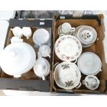 A mixed collection of items to include Wedgwood white part teaset, large undecorated tureen,