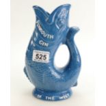 Dartmouth Crown Devon Plymouth Gin advertising gurgler jug