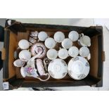A good mixed collection of tea ware to include Tuscan floral decorated tea set together with