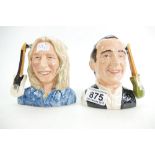 Royal Doulton pair of mid size character jugs Francis Rossi D6961 and Rick Parfitt D6962 (2)