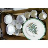 A mixed collection of items to include Victoria china floral patterned dinnerware,