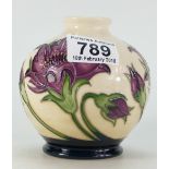 Moorcroft vase in the Pulsatilla design by Rachel bishop. 11.