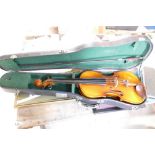 Chinese branded violin and case