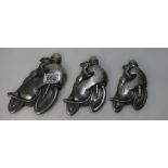 Unbranded Graduated Wall orniments in the form od TT Riders(3)