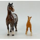 Beswick Palomino foal 763 and Welsh Cob 1793(2)