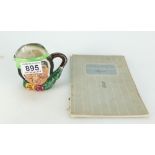 Royal doulton small charcter jug Sairey Gamp and a old reference book on figurines,