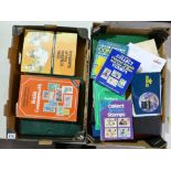 A collection of modern stamps and stamp catalogues (2 trays)