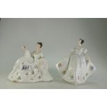 Royal Doulton My Love HN2339 and Kate HN2789 (marked rejects) (2)