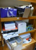 A large mixed collection of office supplies to include - A4 paper, Rhino and Euro office notepads,