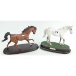 Royal Doulton Desert Orchid on wooden plinth and Beswick Spirit of Flight (both seconds)(2)