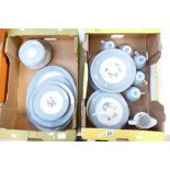 A collection of Royal Doulton Rose Elegans dinnerware to include serving platters, tureens, cups,