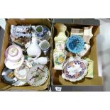 A mixed collection of items to include decorative plates, Staffordshire type figures,
