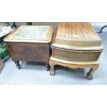Victorian mahogany commode cabinet and Edwardian mahogany cut down gramophone cabinet (2)