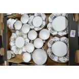 A mixed collection of Copelands floral decorated tea ware to include cups, saucers, side plates,