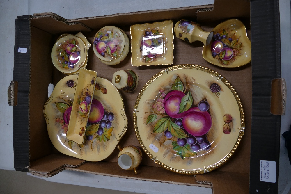 A collection of Aynsley Orchard Gold including dinner plates, trays, trinkets, - Image 2 of 2
