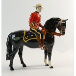 Beswick Mountie on black horse 1375