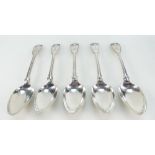 Quantity of English hallmarked silver flatware in the Fiddle, Thread & Shell design,