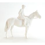 Beswick Huntsman on a Standing Horse, model 1501, rare white matt colourway.