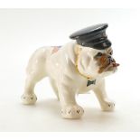 Crown Devon Fieldings rare model of a standing bulldog with sailors hat and cigar,