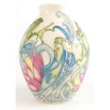 Moorcroft vase The Splash. Shape 3, height 13cm.